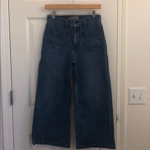 Point-sur wide leg crop jean